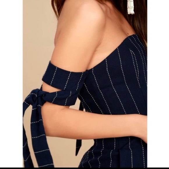 New J.O.A. Sunny Sensation Off-The Shoulder Cotton Romper - Picture 4 of 10